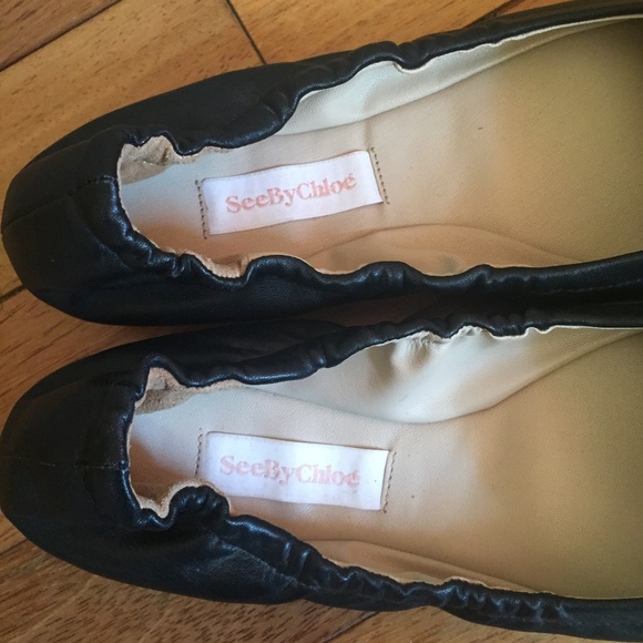 SEE BY CHLOE ZIPPER PUNK BOW BALLET FLATS - Picture 7 of 7